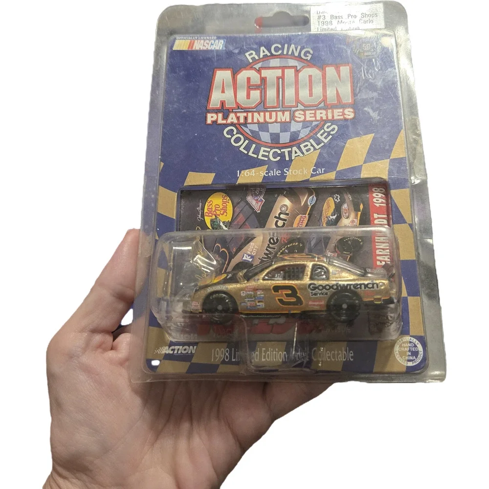 Dale Earnhardt #3 Bass Pro Shops Gold 1998 Monte Carlo 1:64 Action Platinum